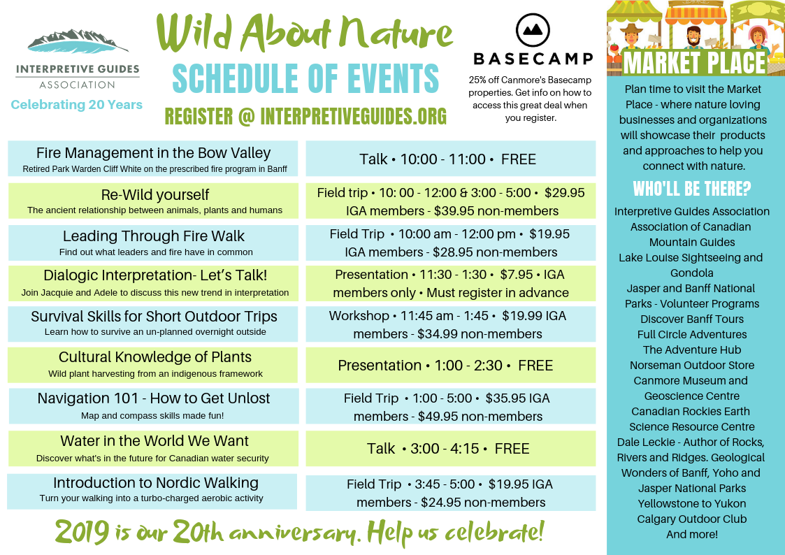 Wild about Nature - Schedule of Events